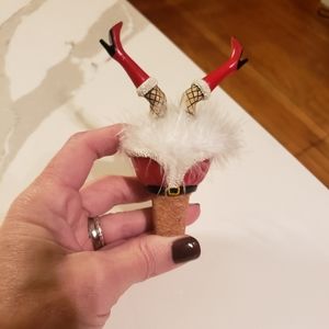 Wacky Legs Mrs Clause Wine Bottle Cork